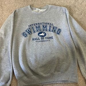 Grey crew neck sweatshirt